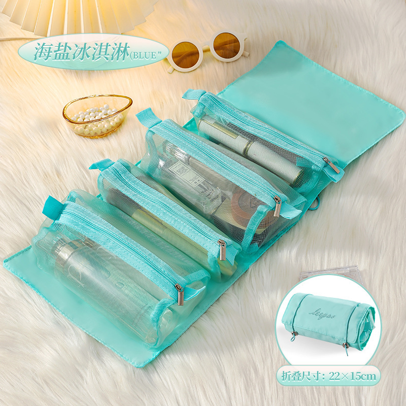 Ultimate 4 In1 Cosmetic Bag – Large Capacity, Detachable & Durable Nylon Mesh Organizer - Image 5