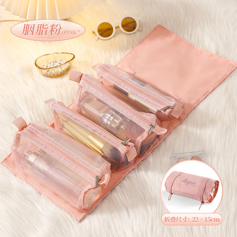Ultimate 4 In1 Cosmetic Bag – Large Capacity, Detachable & Durable Nylon Mesh Organizer - Image 2