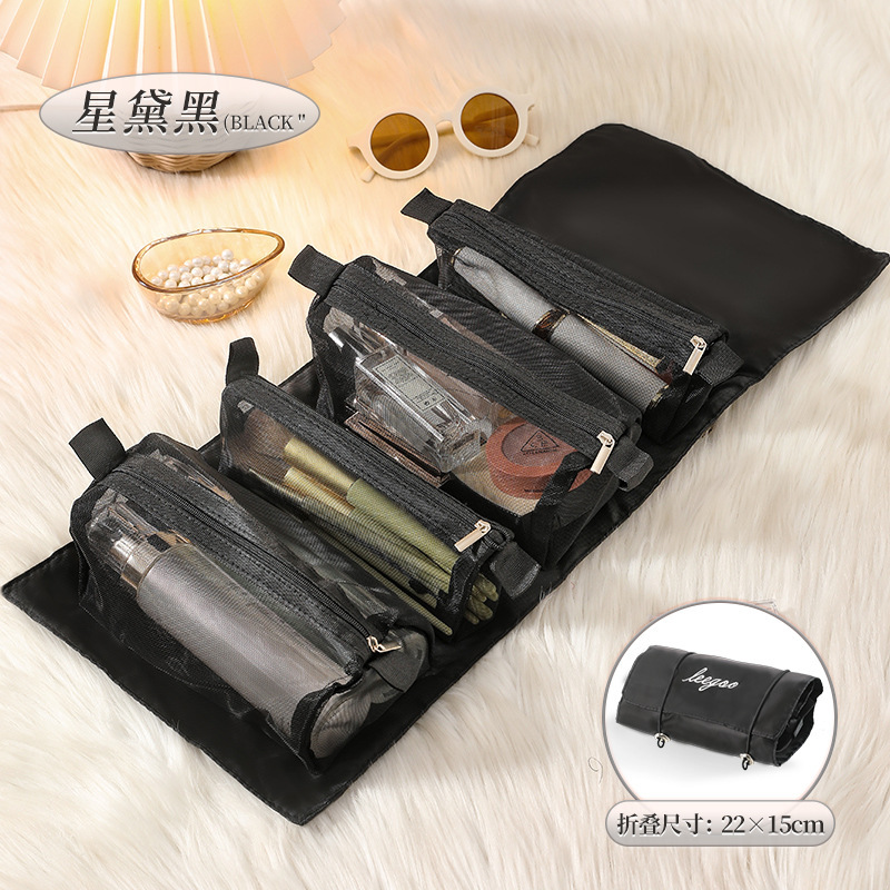 Ultimate 4 In1 Cosmetic Bag – Large Capacity, Detachable & Durable Nylon Mesh Organizer - Image 8