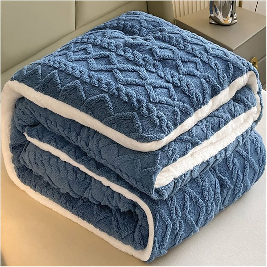 Luxurious Lambswool Double Sided Throw Blanket