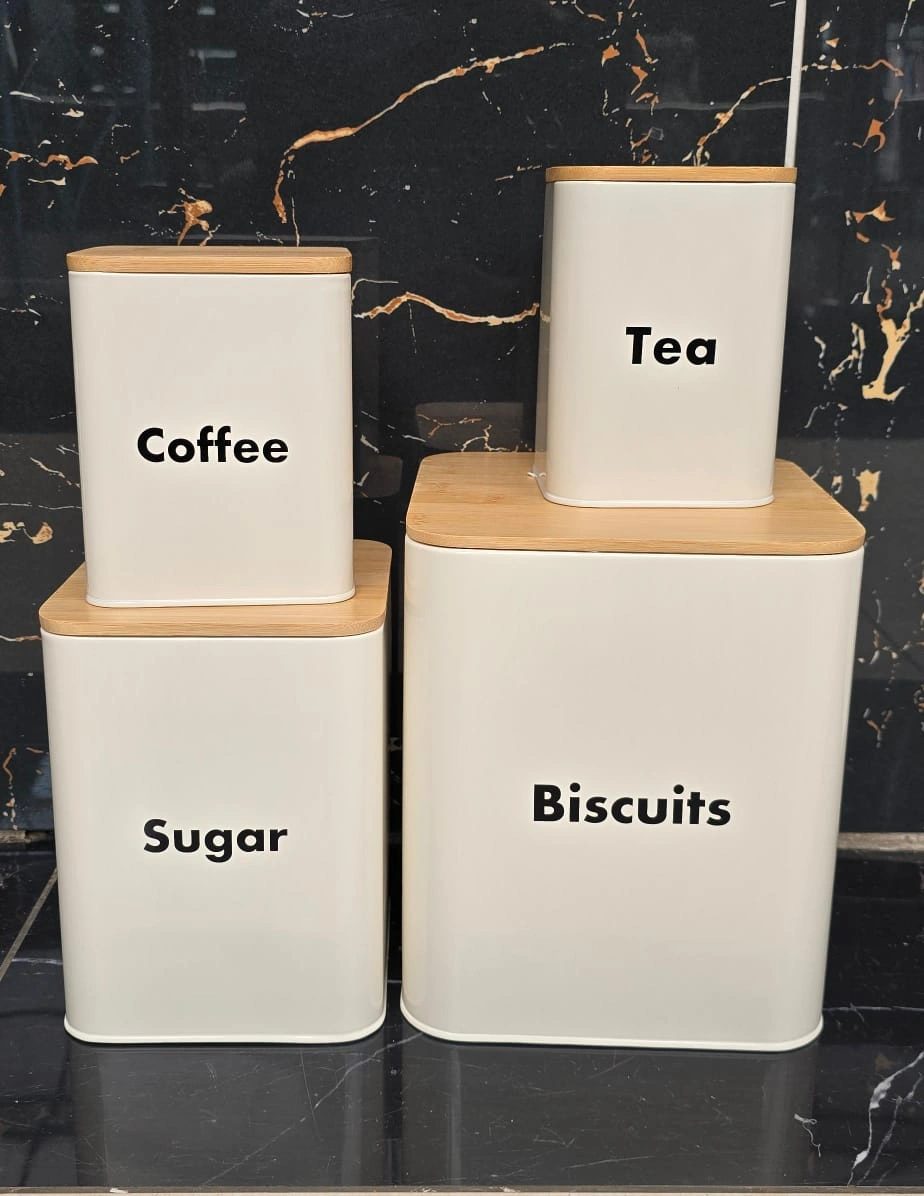 Storage Jars Set with Bamboo Li