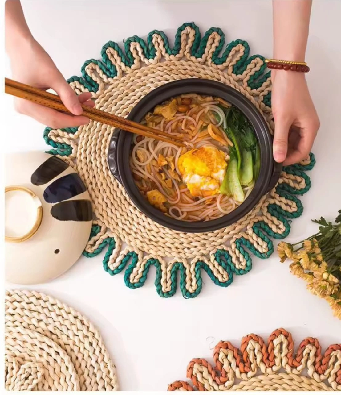 rattan place table mats